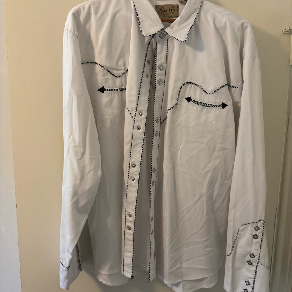 Scully White Shirt with Tan Label